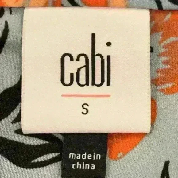 CAbi Dress Womens Small Maya Sleeveless Blue Orange Floral Resort - Picture 5 of 6